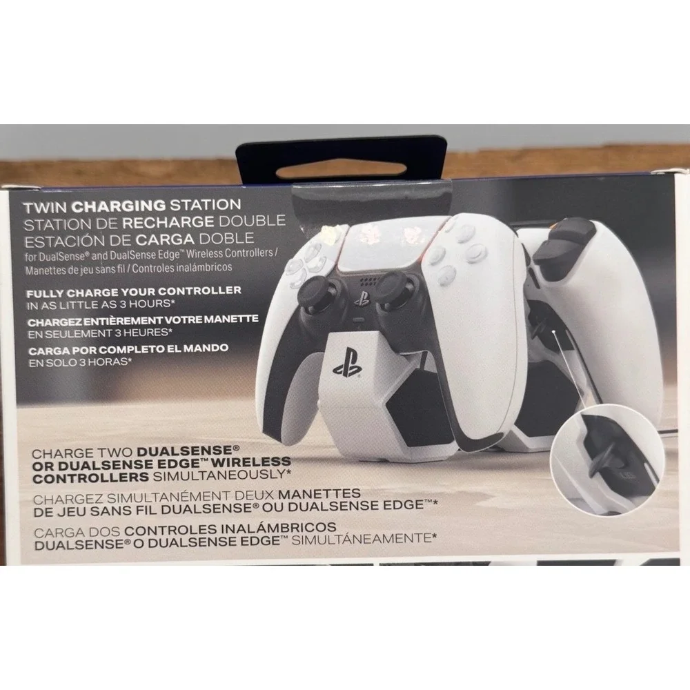 PowerA Twin Charging Station for PS5 DualSense Edge White PSPWDCSA New